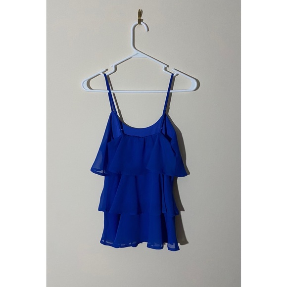 Candie’s royal blue spaghetti strap flowy blouse S - Picture 2 of 5